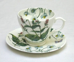 Tea Flower Cup and Saucer with Peppermint & Chamomile