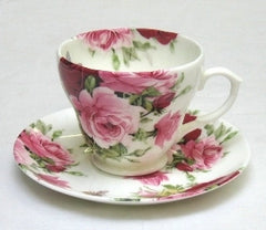 Summertime Rose Breakfast Cup and Saucer