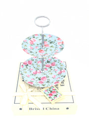 Chintz Two-Tier Cake Stand