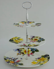Spring Flower 3 and 2 Tier Cake Stand
